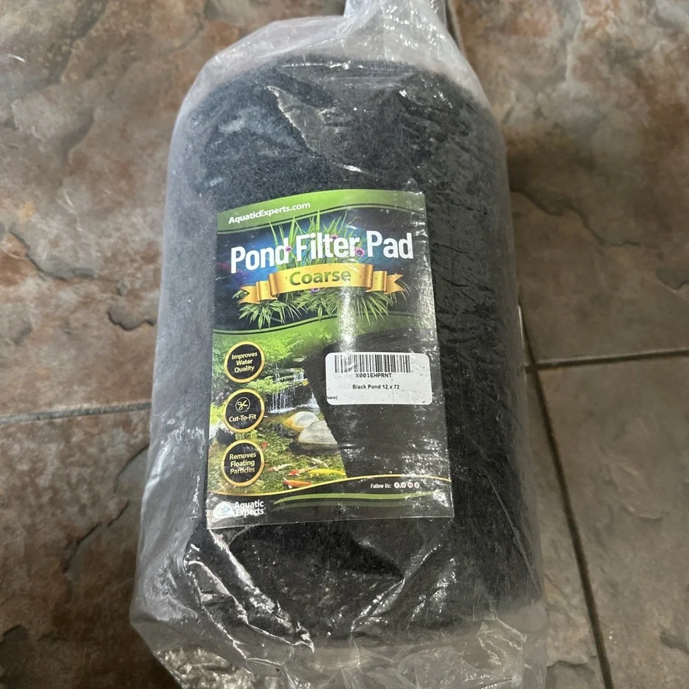 Classic Koi Pond Filter Pad Coarse Black Bulk Roll Fish Pond Filter Media 12x72